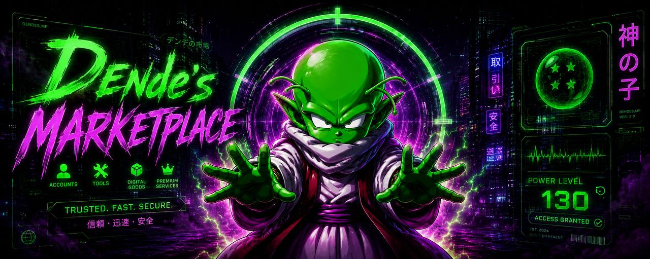Dende's Call Bot neon banner